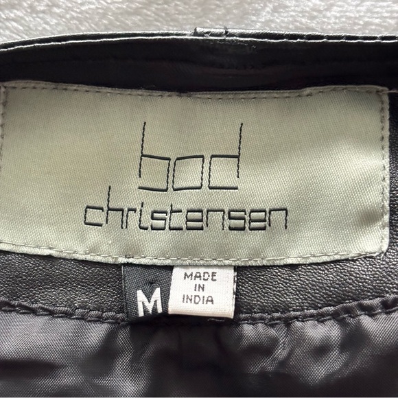 BOD & CHRISTENSEN Ariel Black Long Sleeve Genuine Leather Biker Jacket--M - Picture 10 of 16